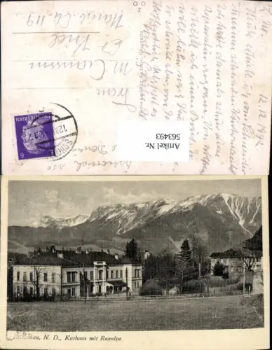 563493,Reichenau an der Rax Kurhaus m. Raxalpe