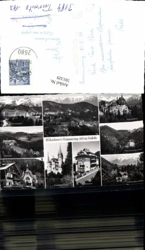 591329,Mehrbild Ak Semmering Kircherl Hotel Panhans