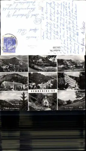 591330,Mehrbild Ak Semmering Kircherl Hotel Panhans