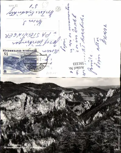 591333,Foto Ak Semmering Weinzettelwand u. Adlitzgraben