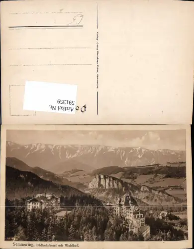 591359,Semmering Südbahnhotel m. Waldhof