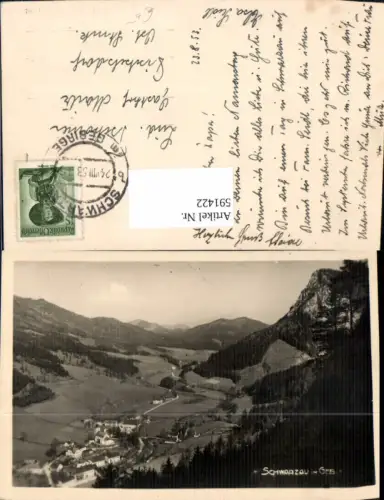 591422,Foto Ak Schwarzau im Gebirge Totale