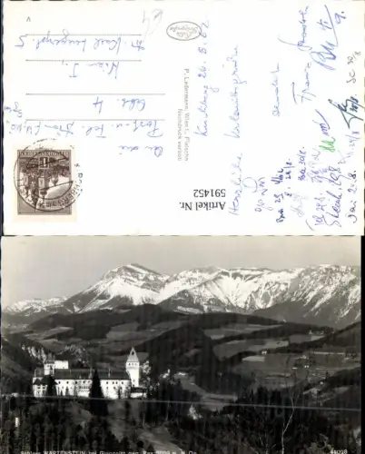 591452,Foto Ak Raach am Hochgebirge Schloss Wartenstein b. Gloggnitz geg. Rax