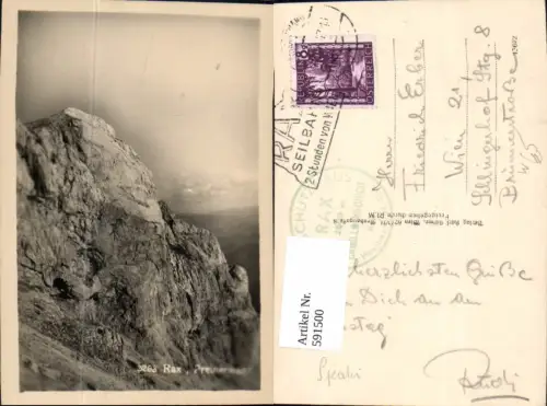 591500,Rax Preinerwand Prein an der Rax Reichenau a. d. Rax