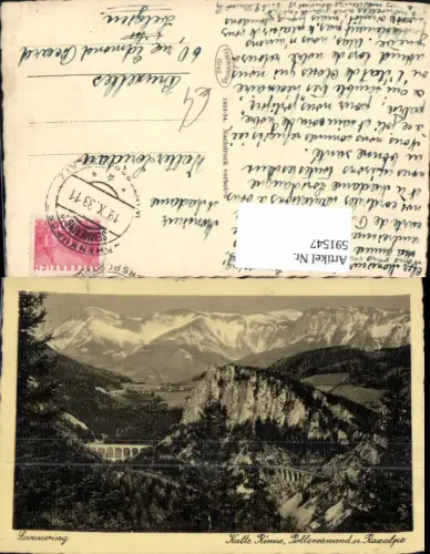 591547,Semmering Kalte Rinne Polleroswand u. Raxalpe Viadukt