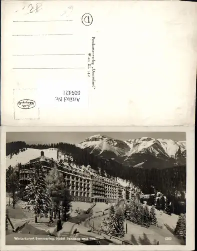 609421,Semmering Hotel Panhans m. Rax