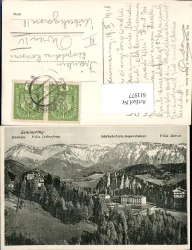 611977,Semmering Villa Leibenfrost Villa Südbahnhotel