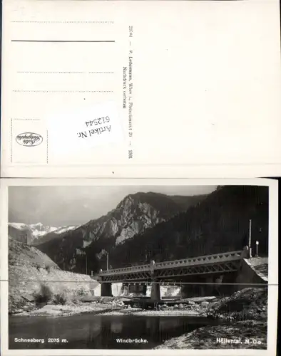 612544,Höllental Nasswald Schneealpe Brücke