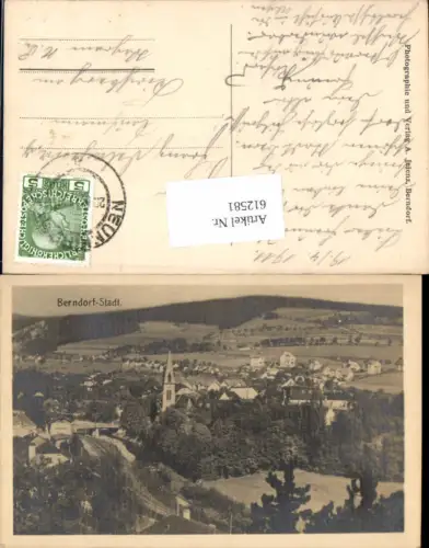 612581,tolle Foto-AK Berndorf Stadt