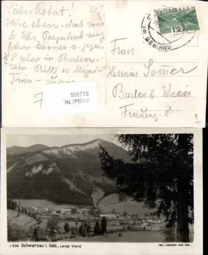 612959,Schwarzau im Gebirge Lange Wand pub Josef Gaulhofer L 898