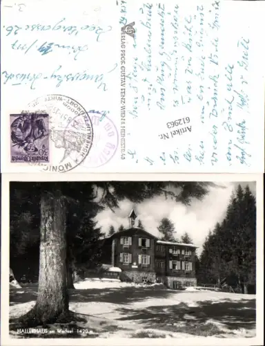 612963,Hallerhaus bei Mönichkirchen am Wechsel