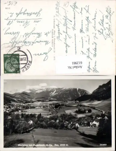 612981,tolle AK Werning bei Payerbach m. Rax