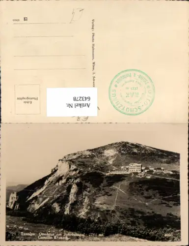 643278,Raxalpe Rax Ottohaus Jakobskogel Reichenau Prein