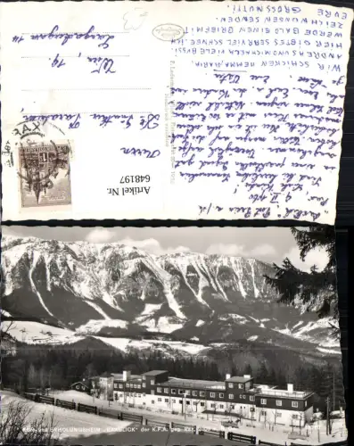 648197,Foto Ak Erholungsheim Raxblick Winteransicht Oberland Reichenau a. d. Rax