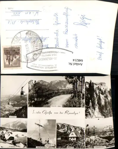 648214,Mehrbild Ak Raxalpe Seilbahn Bergstation Reichenau a. d. Rax