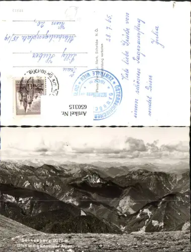 650315,Foto Ak Schneeberg Blick in d. Ennstaler Alpen Puchberg am Schneeberg