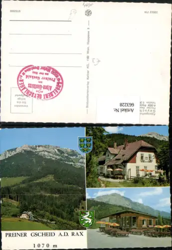 663228,Mehrbild Ak Reichenau Prein a. d. Rax Alpengasthof Geyschläger Preiner Gscheid