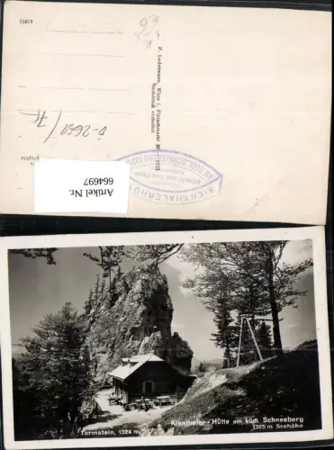 664697,Foto Ak Reichenau an der Rax Kienthaler-Hütte pub P. Ledermann