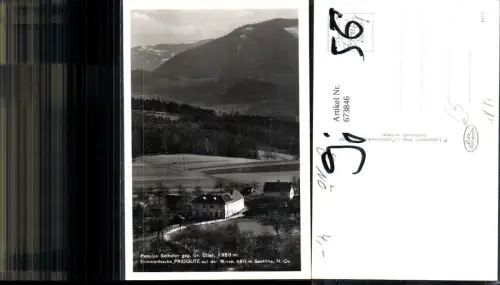 673846,Foto Ak Prigglitz a. d. Wiese Pension Selhofer geg. Gr. Otter