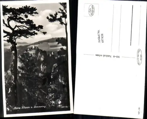 697458 Ruine Klamm am Semmering Breitenstein