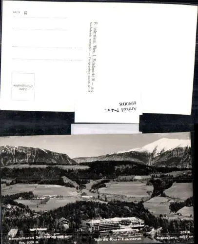 699008 Semmering Heeres Kurlazarett