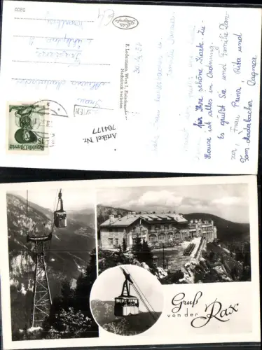 704177 Gruss v.d. Rax Prein Hirschwang gel Frastanz Bregenzerwald