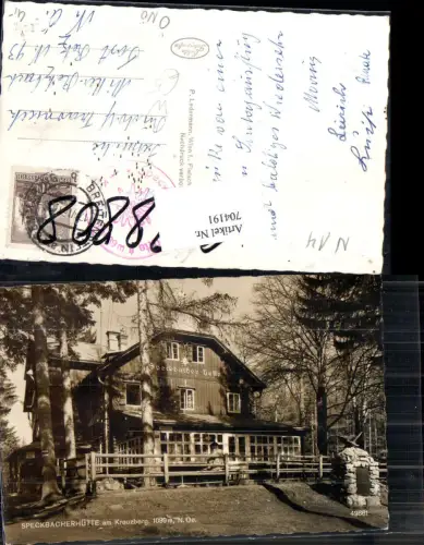 704191 Speckbacherhütte am Kreuzberg Breitenstein am Semmering gel Mitter Retzbach