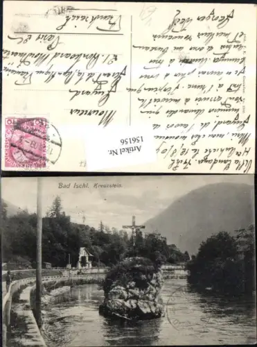 156156,Bad Ischl Kreuzstein pub F E Brandt 1569