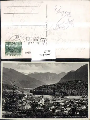 156163,Bad Ischl m. d. Dachstein Salzkammergut pub F E Brandt 4561