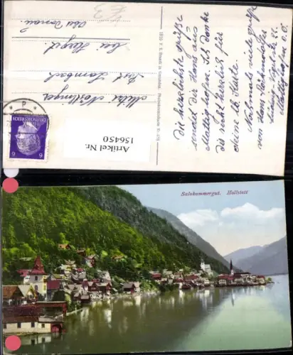 156450,Hallstatt Salzkammergut 1943 pub F E Brandt 488