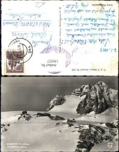 156527,Simonyhütte m. Dachstein Hallstatt Ramsau 1958