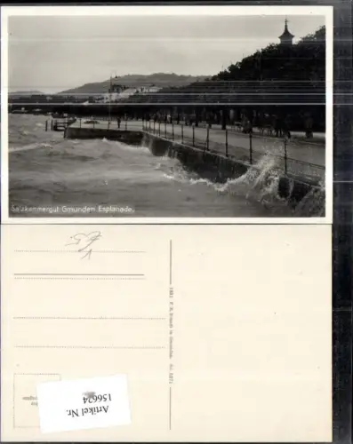 156624,Gmunden Esplanade Traunsee Salzkammergut pub F E Brandt 5271