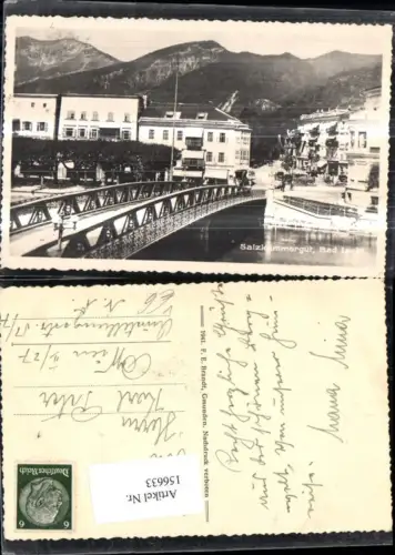 156633,Bad Ischl Brücke Salzkammergut pub F E Brandt
