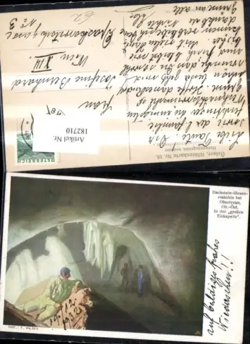 182710,Dachstein Rieseneishöhle b. Obertraun Hallstatt In d. gr. Eiskapelle 1932