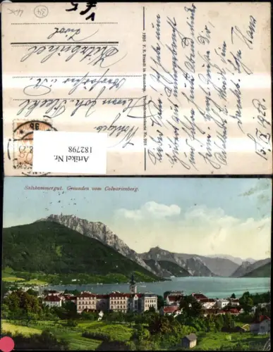 182798,Gmunden m. Calvarienberg Kalvarienberg Salzkammergut pub F. E. Brandt 928