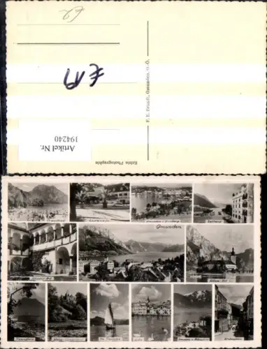194240,Foto Ak Gmunden Mehrbildpub F. E. Brandt
