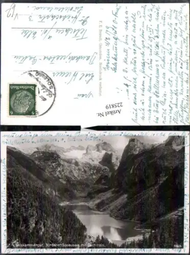 225819,Vorderer-Gosausee See b. Gosau m. Dachstein Bergkulisse pub F. E. Brandt 5369