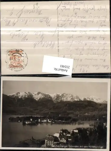 232481,Gmunden Teilansicht m. d. Höllengebirge pub F. E. Brandt 5000
