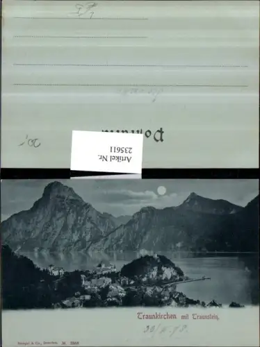 235611,Mond Litho AK Traunkirchen Totale m. Traunstein pub Stengel u. Co 2588
