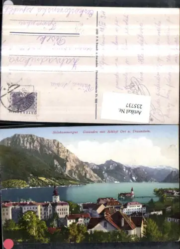 235737,Gmunden Teilansicht m. Schloss Orth u. Traunstein pub F. E. Brandt 926