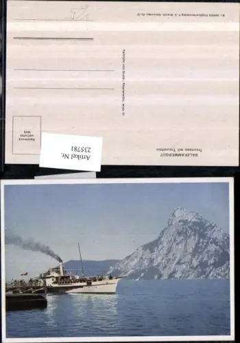 235781,Traunsee m. Traunstein Dampfer pub F. E. Brandt 6093euro2