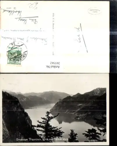 265562,Foto Ak Gmunden Traunstein Blick v. Hernlersteig pub F. E. Brandt 5661