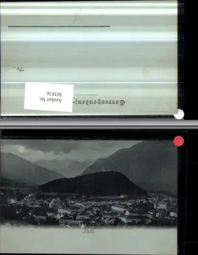 303836,Mond Litho Bad Ischl Totale Bergkulisse pub Stengel e Co 2553