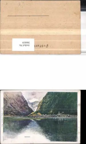 306859,Künstler AK F. Konallik Hallstatt Totale Bergkulisse pub Philipp e Kramer