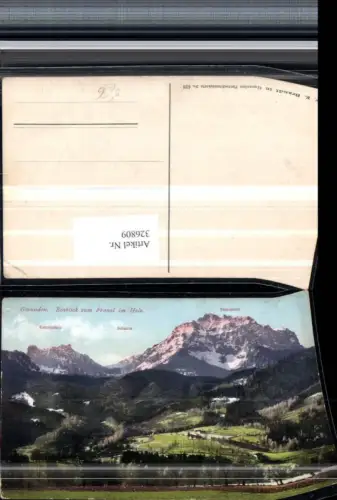 326809,Gmunden Einblick zum Franzl im Holz Bergkulisse pub F. E. Brandt 428