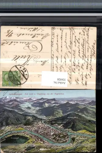 326920,Bad Ischl u. Umgebung Totale aus d. Vogelschau pub F. E. Brandt 1040