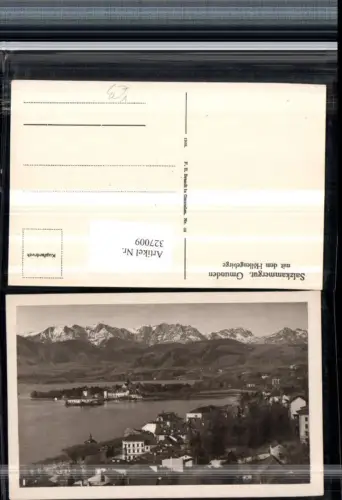327009,Gmunden Teilansicht Schloss Ort Orth m. Höllengebirge Bergkulisse pub F. E. Brandt 06
