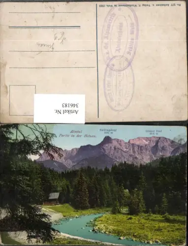 346183,Almtal Partie in der Hetzau b. Grünau Bergkulisse pub F. Windischbauer 577