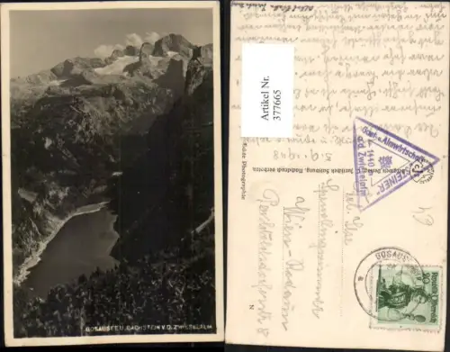 377665,Gosausee See b. Gosau m. Dachstein von d. Zwieselalm Bergkulisse