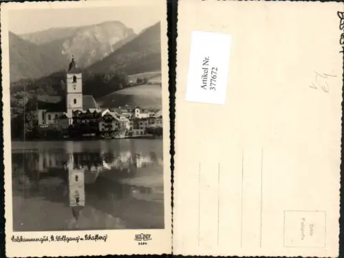 377672,St. Wolfgang Teilansicht Kirche m. Schafberg pub F. E. Brandt 9684
